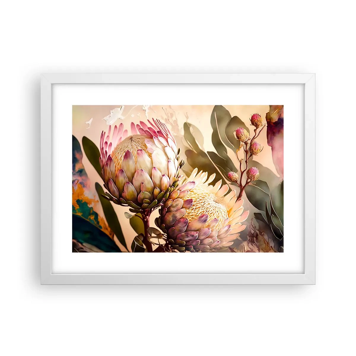 Poster in een witte lijst - Teeder omarmd - 40x30 cm