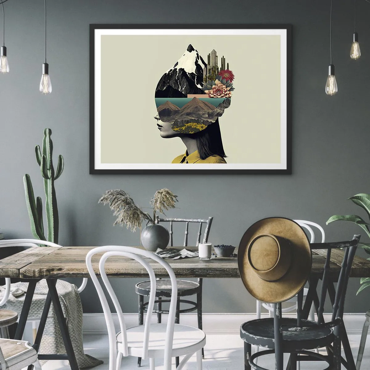 Poster in een zwarte lijst - Vrouw – altijd een mysterie - 100x70 cm