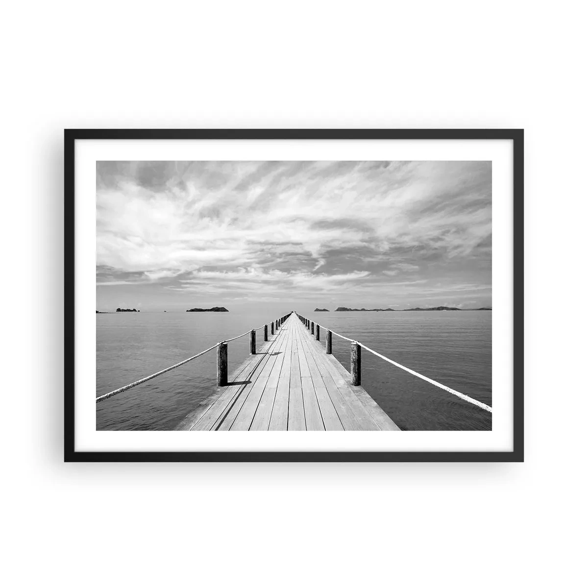 Poster in een zwarte lijst - Of misschien een reis... - 70x50 cm