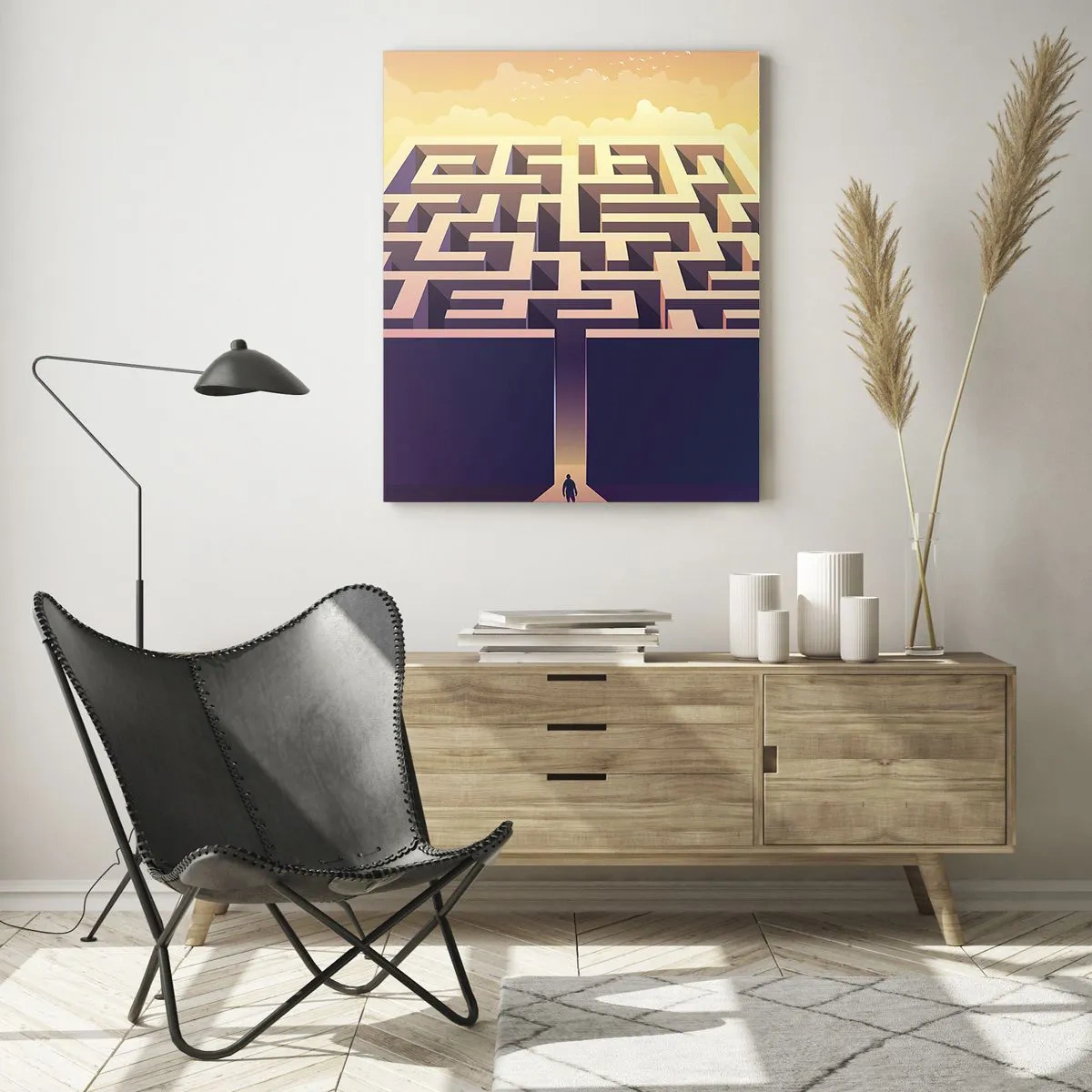 Schilderen op glas - Beslissingstijd - 80x120 cm