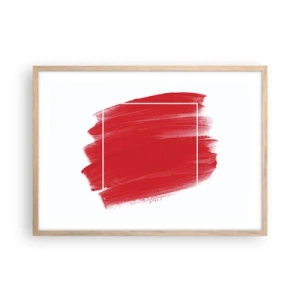 Een poster in een licht eiken lijst - Uit het frame - 70x50 cm
