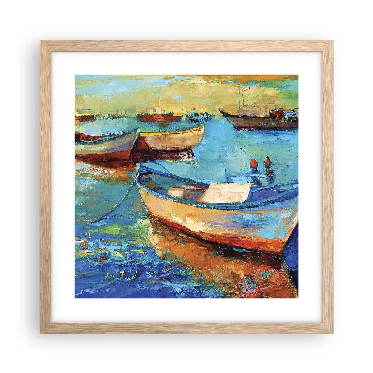 Een poster in een licht eiken lijst - In de zuidelijke baai - 40x40 cm