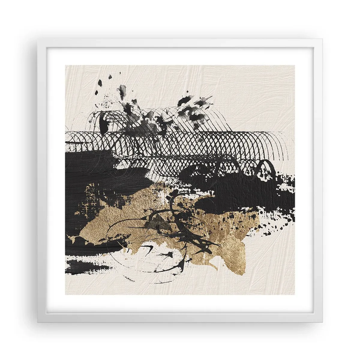 Poster in een witte lijst - Compositie met passie - 50x50 cm
