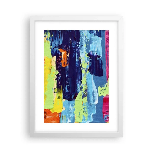 Poster in een witte lijst - Het leven is mooi! - 30x40 cm