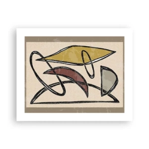 Poster - Verticale en horizontale lijnen - 50x40 cm