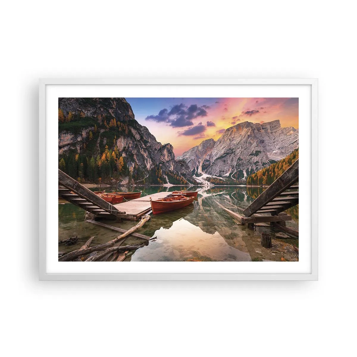 Poster in een witte lijst - Belofte van de dag - 70x50 cm