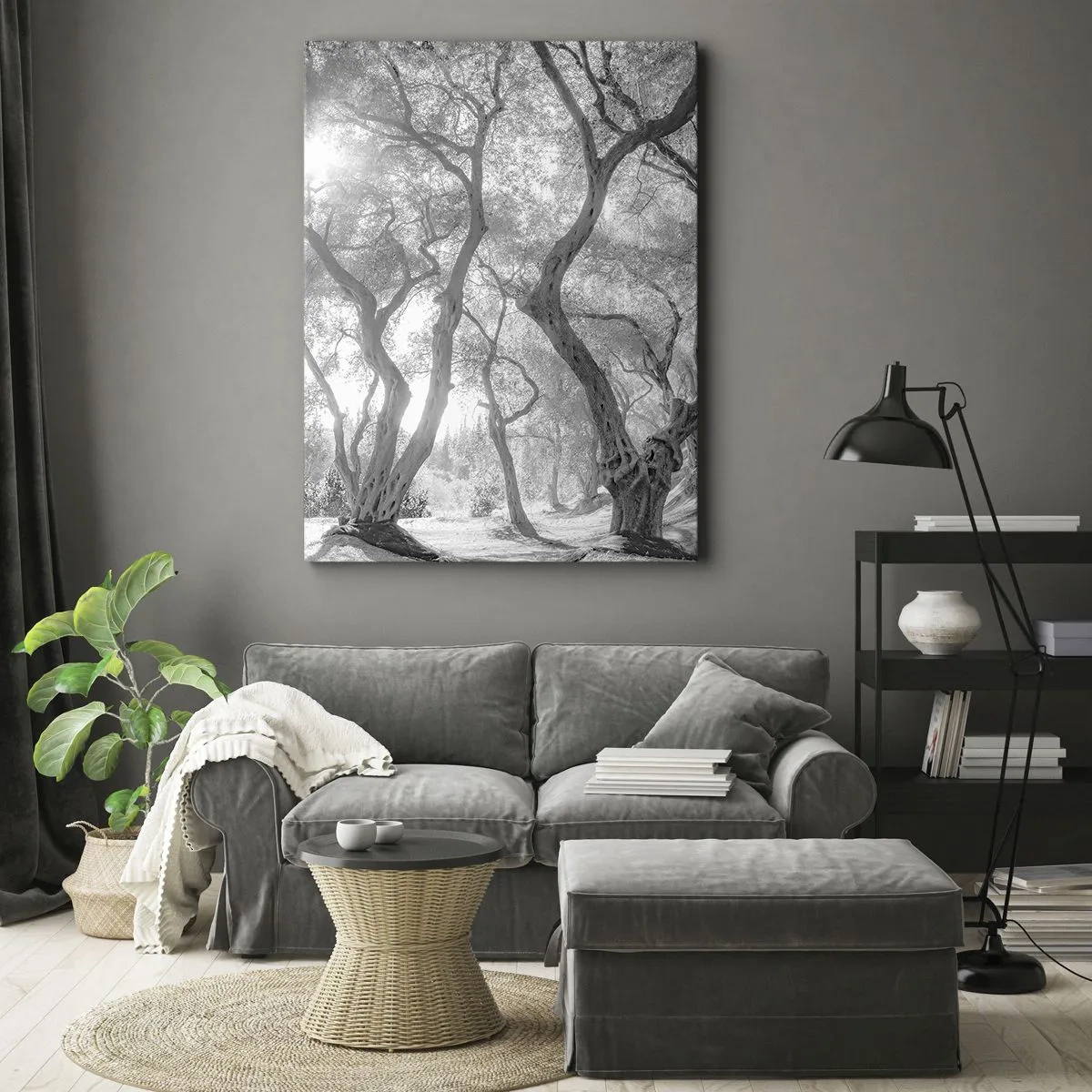 Schilderen op canvas - In de olijfboomgaard - 55x100 cm