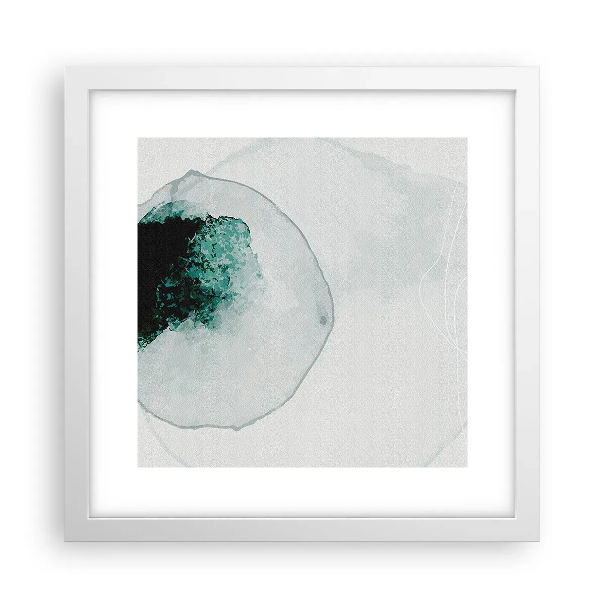Poster in een witte lijst - In een druppel water - 30x30 cm