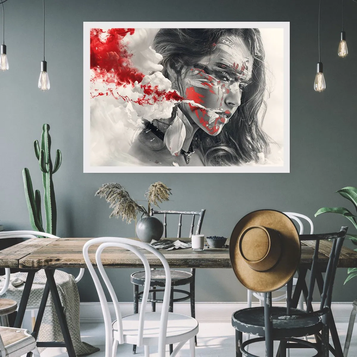 Poster - In de dampen van absurditeit - 91x61 cm
