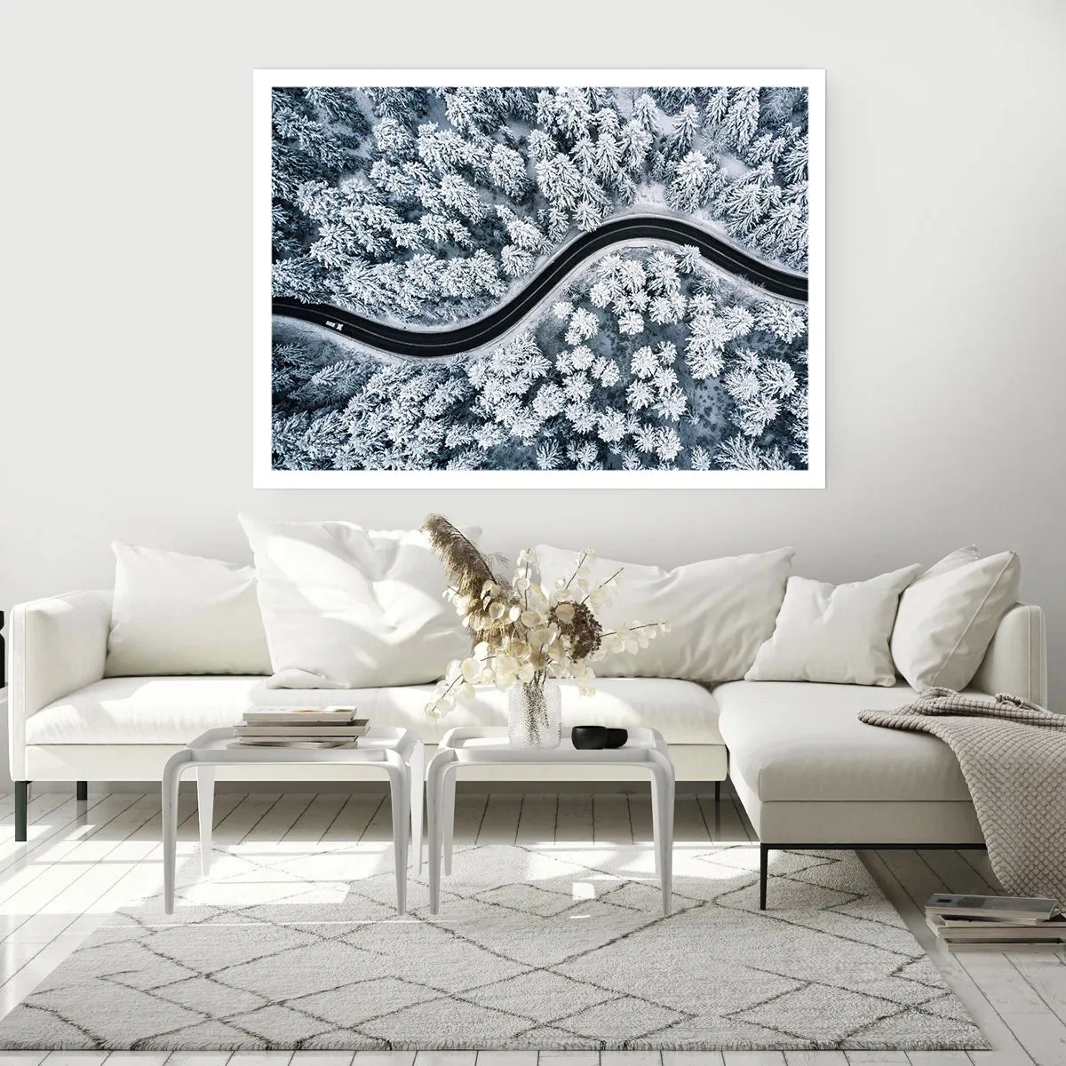 Poster - Door het winterbos - 70x50 cm