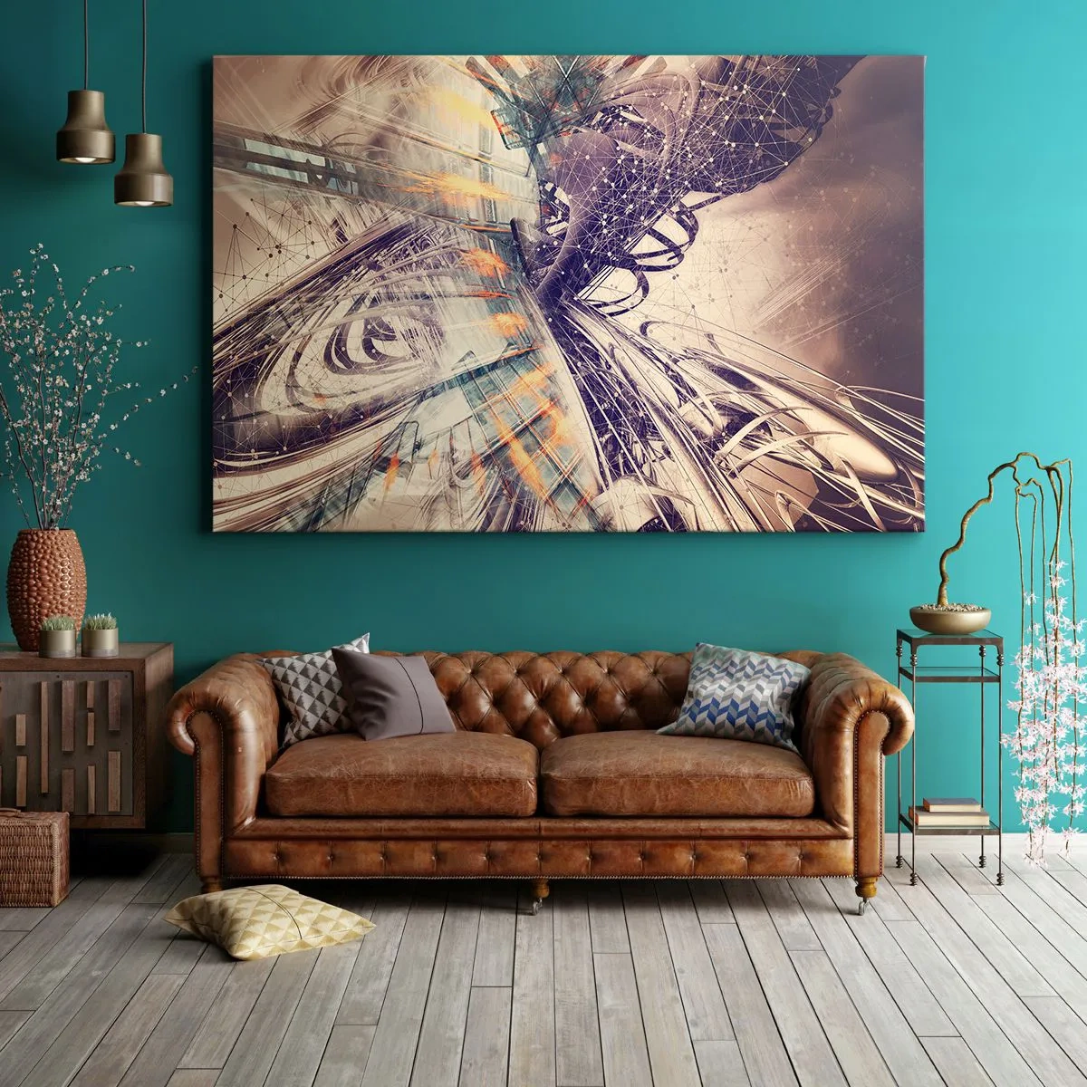 Schilderen op canvas - In grote haast - 120x80 cm