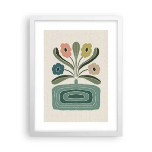 Poster in een witte lijst - Symmetrisch boeket - 30x40 cm