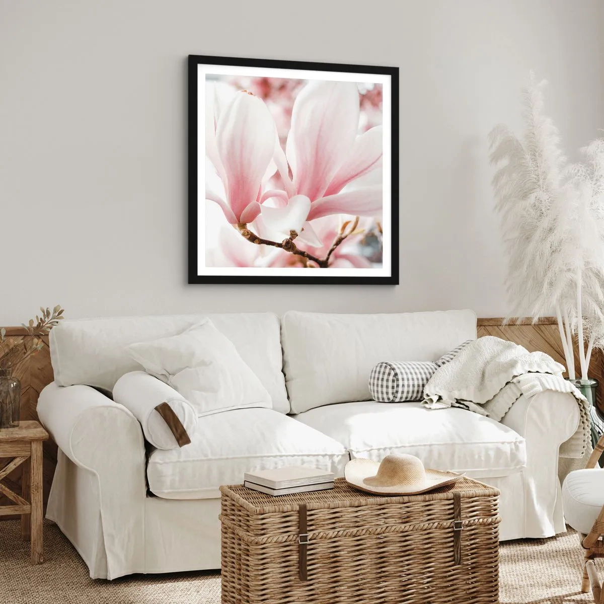 Poster in een zwarte lijst - Een overvloed aan tederheid - 30x30 cm