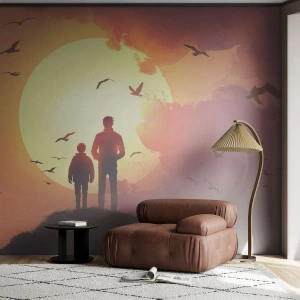 Fotobehang Standard Eco - Oog in oog met de zon - Abstractie, Fantasie, Deel - 350x256 cm