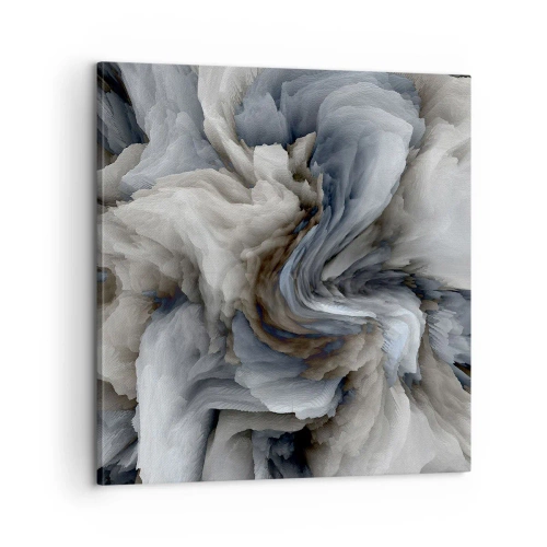 Schilderen op canvas - Steen en bloem - 60x60 cm