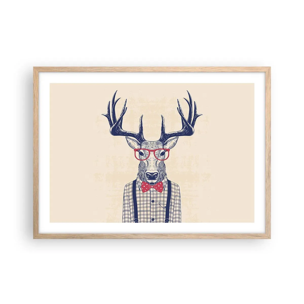 Een poster in een licht eiken lijst - Een grappig extravaganza - 70x50 cm