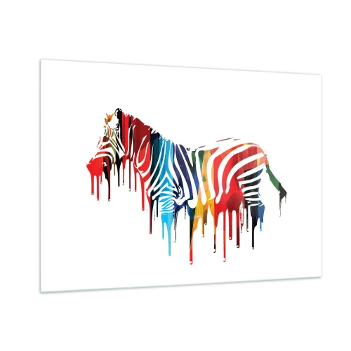 Schilderen op glas - Niet alleen zwart-wit - 100x70 cm