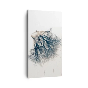 Schilderen op canvas - Luisteren naar het gefluister van bomen - 45x80 cm