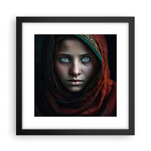 Poster in een zwarte lijst - Oosterse prinses - 30x30 cm
