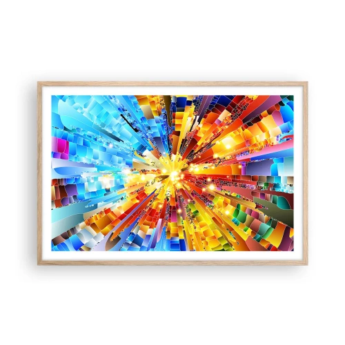 Een poster in een licht eiken lijst - In medias res - 91x61 cm