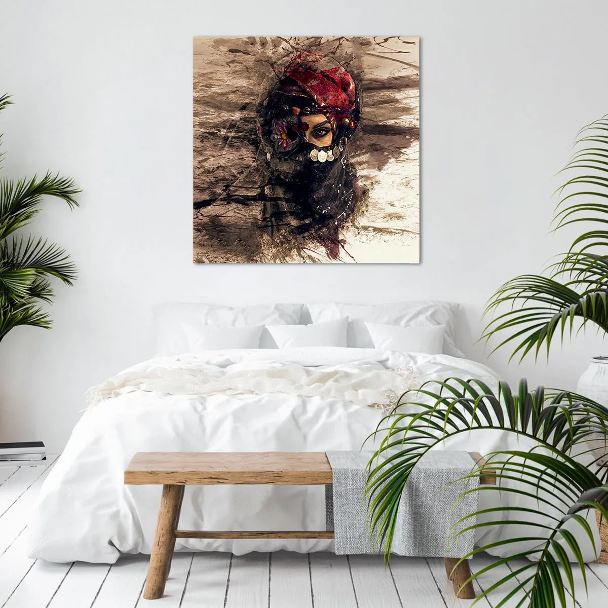 Schilderen op canvas - Op zijn zachtst gezegd verontrustend - 40x40 cm