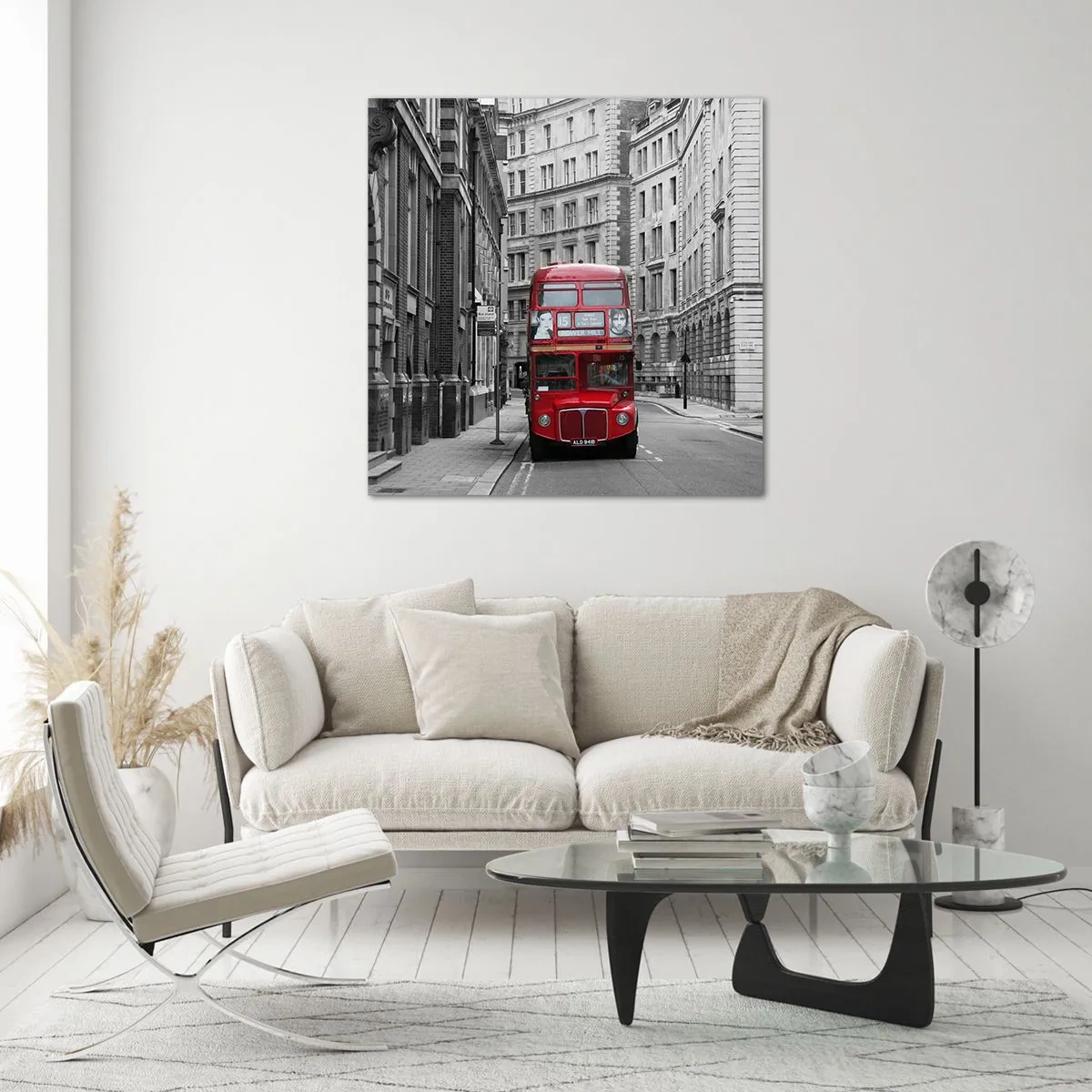 Schilderen op glas - Het dagelijkse leven hoeft niet grijs te zijn - 60x60 cm