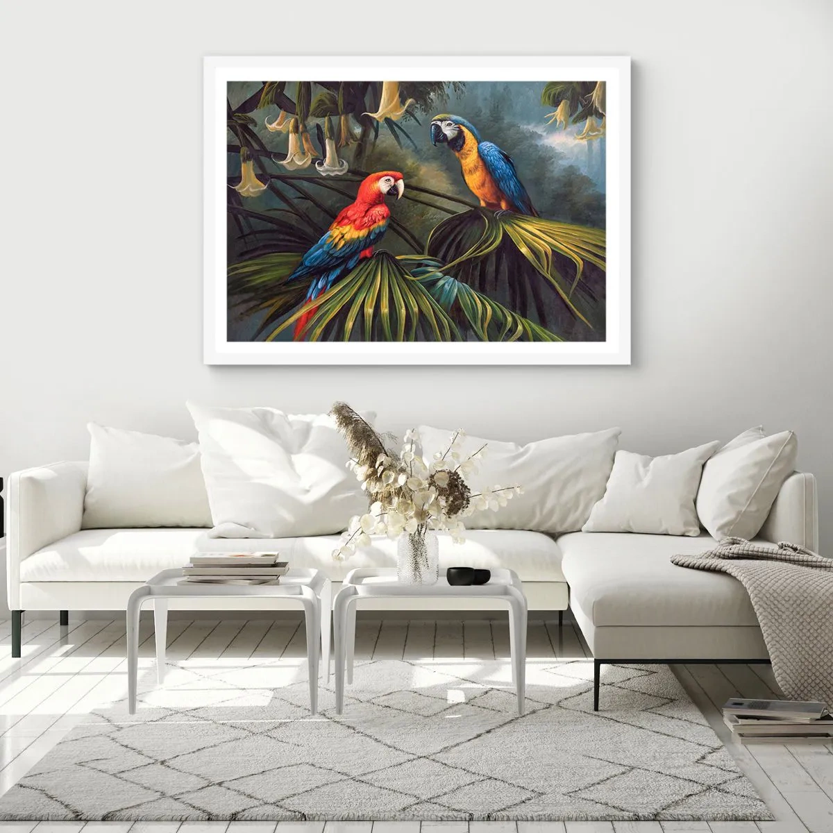 Poster in een witte lijst - Romantiek in de tropen - 40x30 cm