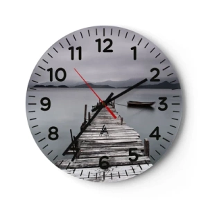 Wandklok - Klok - Je kunt morgen gaan - 30x30 cm