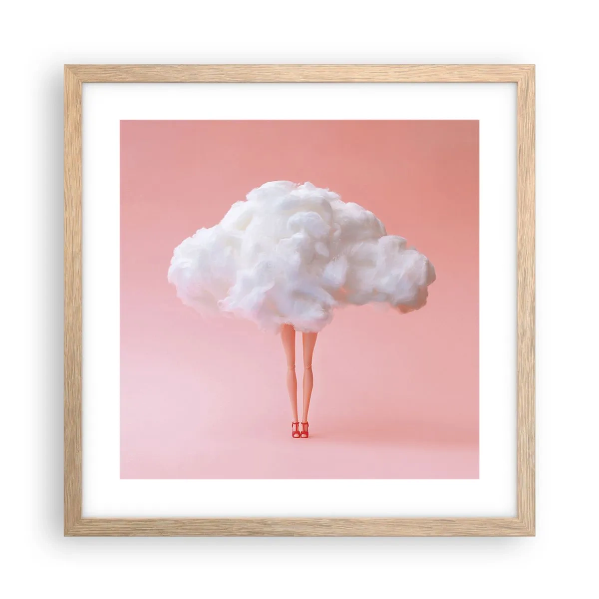 Een poster in een licht eiken lijst - Zoete belofte - 40x40 cm
