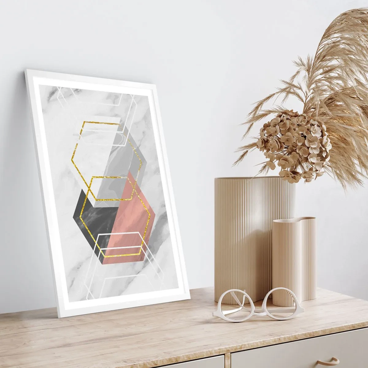 Poster in een witte lijst - Keten samenstelling - 50x70 cm