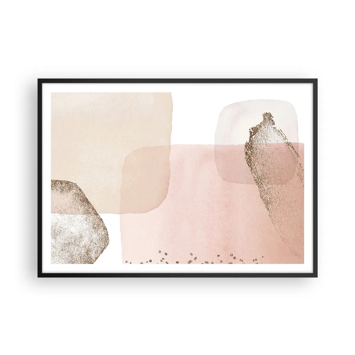 Poster in een zwarte lijst - Een blik door kleur - 100x70 cm