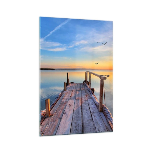 Schilderen op glas - Loop recht naar de zon - 70x100 cm