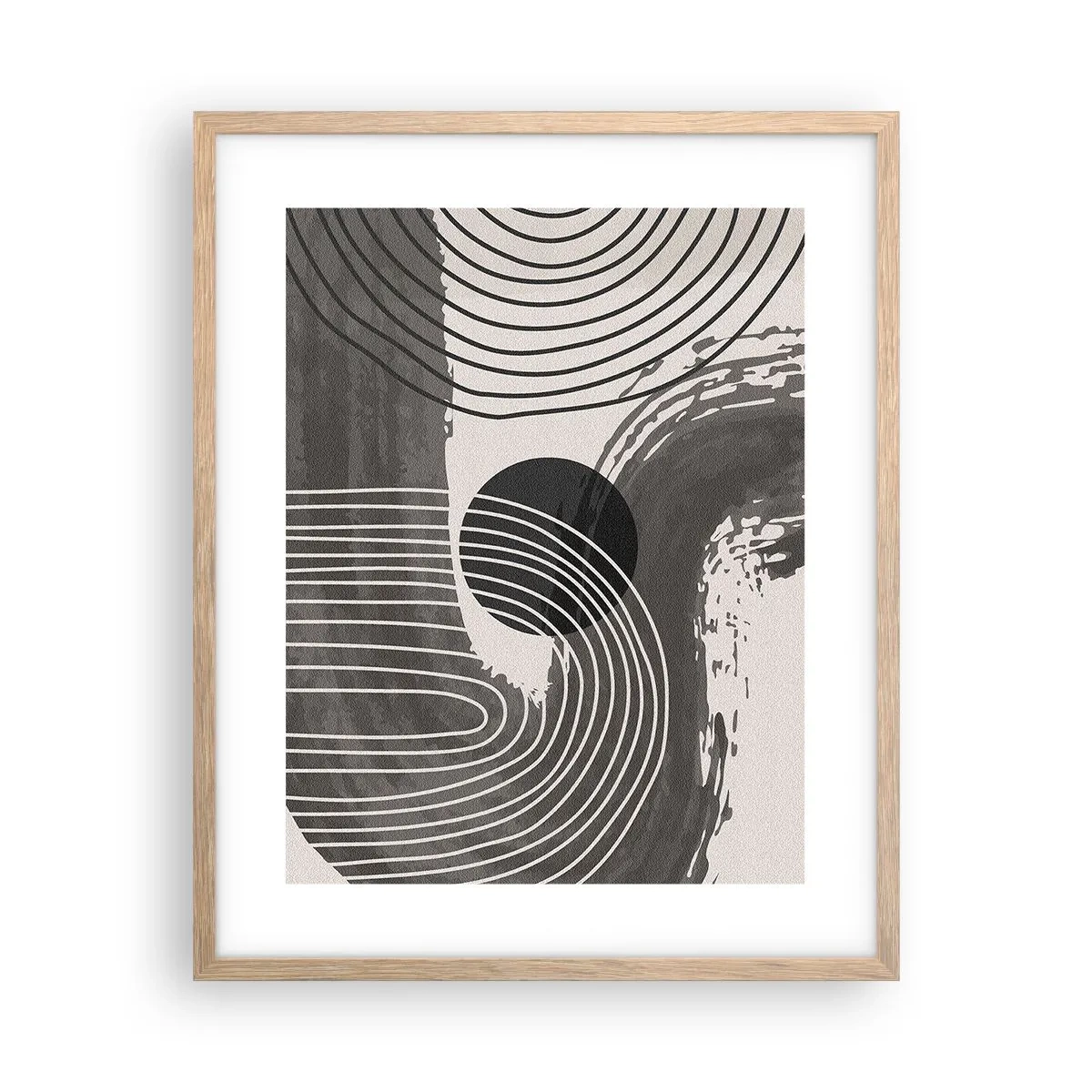 Een poster in een licht eiken lijst - Het ovaal wint - 40x50 cm