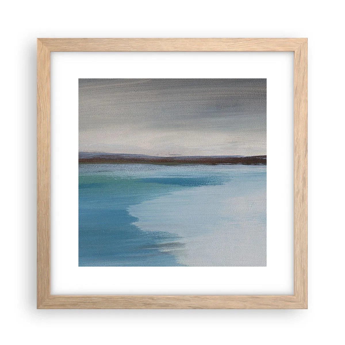 Een poster in een licht eiken lijst - Horizontaal landschap - 30x30 cm