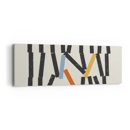 Schilderen op canvas - Domino – compositie - 90x30 cm