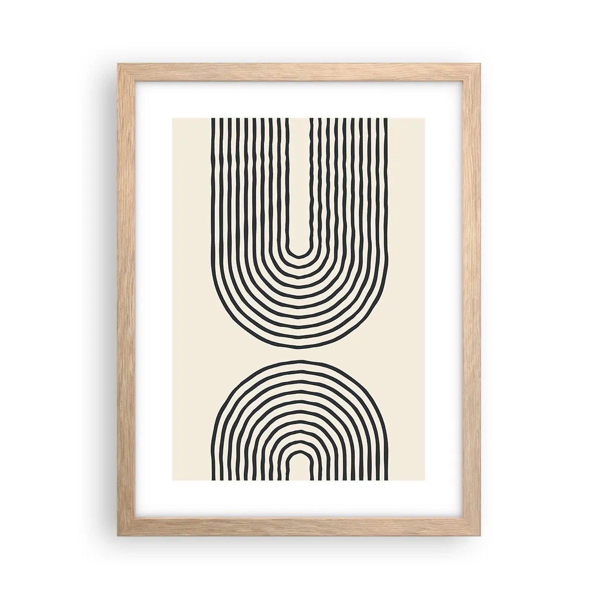 Een poster in een licht eiken lijst - In een ogenblik ... - 30x40 cm