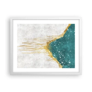 Poster in een witte lijst - Gouden vloed - 50x40 cm