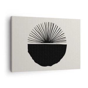 Schilderen op canvas - Minimalistisch zwart motief op een lichte achtergrond - 70x50cm - Een scala aan mogelijkheden - Moderne wanddecoratie voor woonkamer en slaapkamer ARTTOR