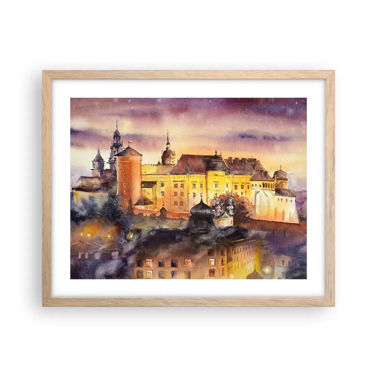 Een poster in een licht eiken lijst - Geschiedenis en sprookje - 50x40 cm