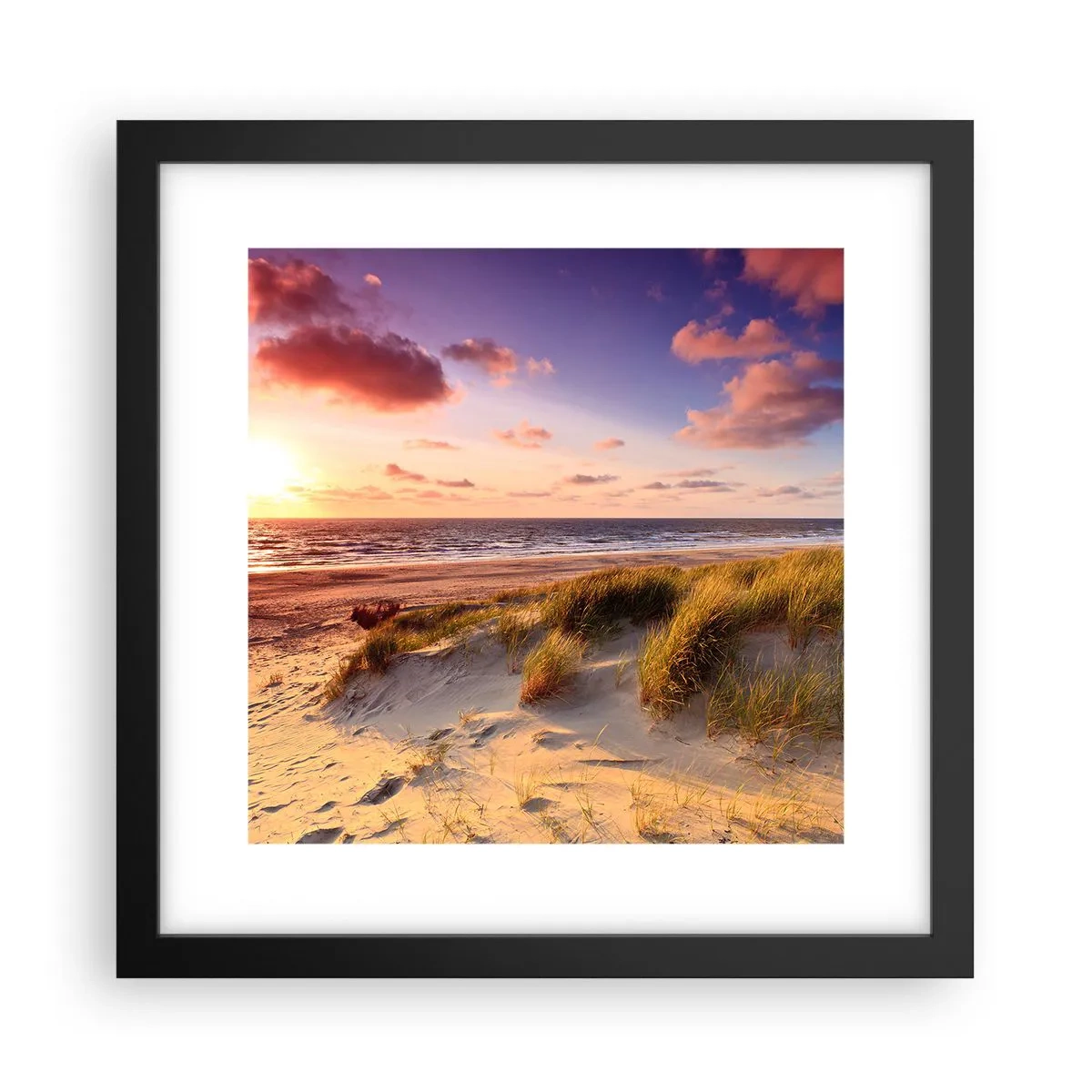Poster in een zwarte lijst - De lucht ruikt al in de zomer - 30x30 cm