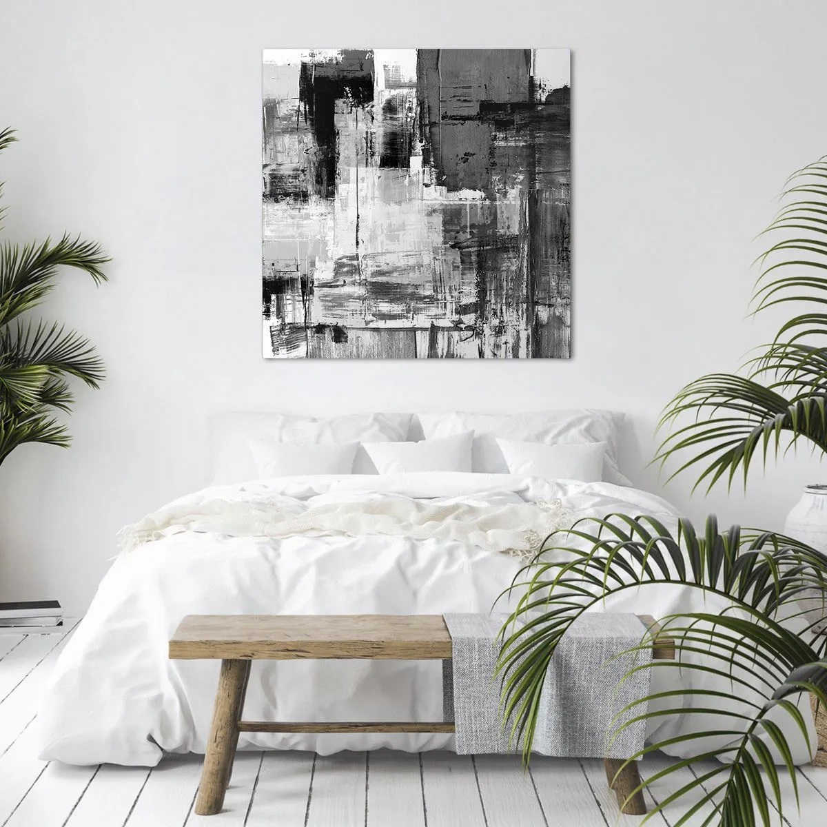 Schilderen op canvas - Grijs is prachtig - 70x70 cm