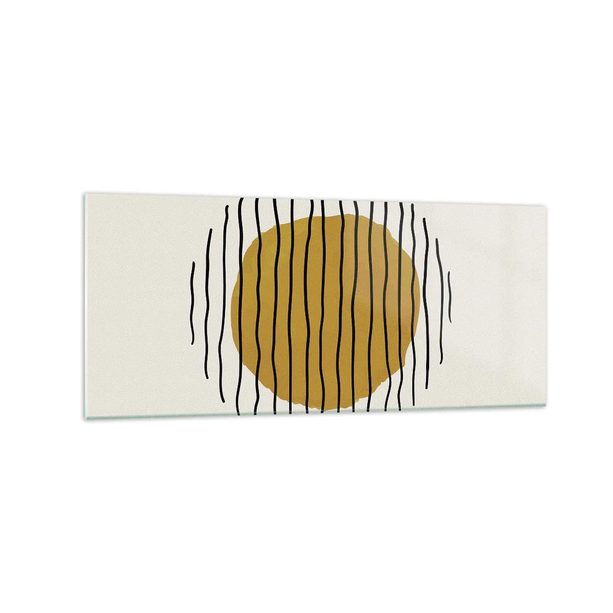 Schilderen op glas - Abstractie trillend van warmte - 120x50 cm
