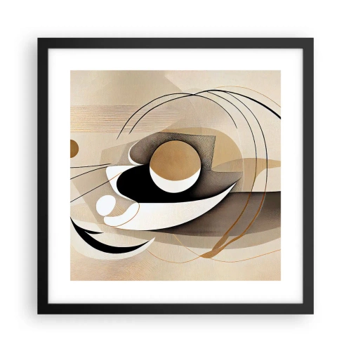 Poster in een zwarte lijst - Compositie: de essentie van de dingen - 40x40 cm