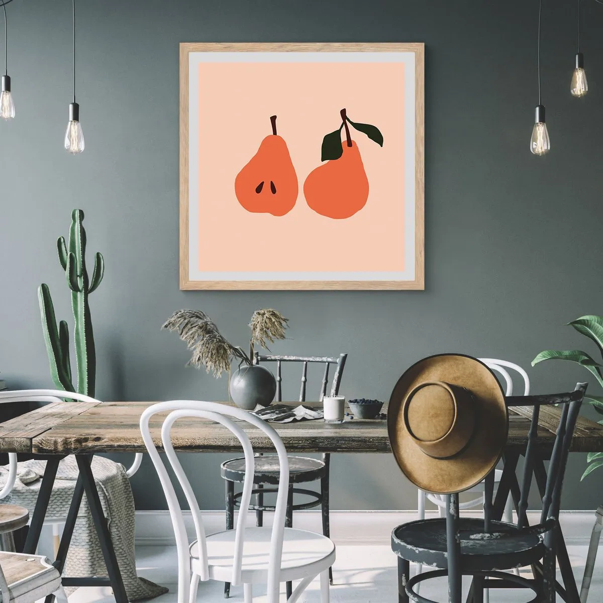 Een poster in een licht eiken lijst - Zoetheid zelf - 40x40 cm