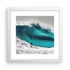 Poster in een witte lijst - Uitdaging aanvaard - 30x30 cm