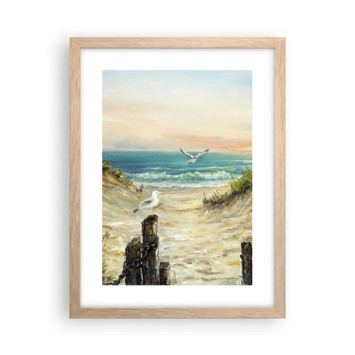 Een poster in een licht eiken lijst - Windstille afzondering - 30x40 cm