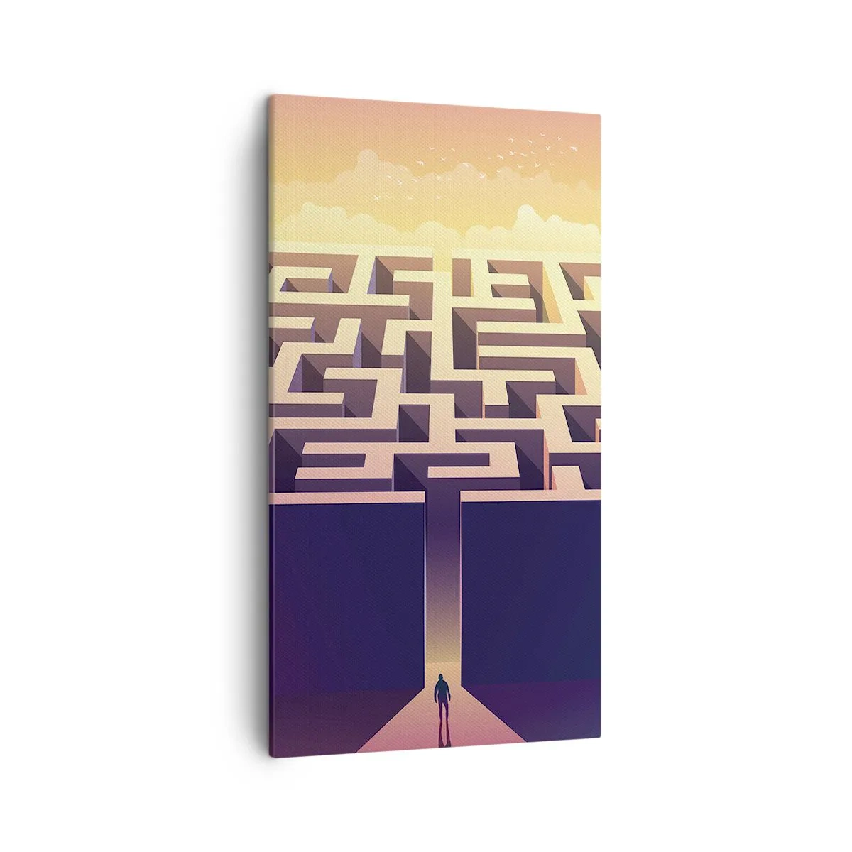 Schilderen op canvas - Beslissingstijd - 45x80 cm