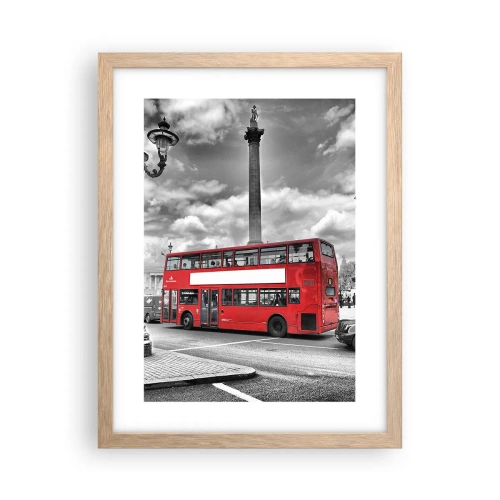 Een poster in een licht eiken lijst - De echte bloedbaan van de stad - 30x40 cm