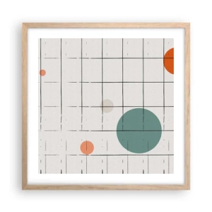 Een poster in een licht eiken lijst - Gevangen. Wij of zij? - 50x50 cm