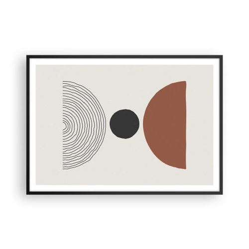 Poster in een zwarte lijst - Het middelpunt van de aandacht - 100x70 cm